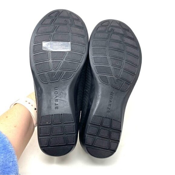 Aravon Black Abbey Ballet Flat NARROW - Picture 6 of 7